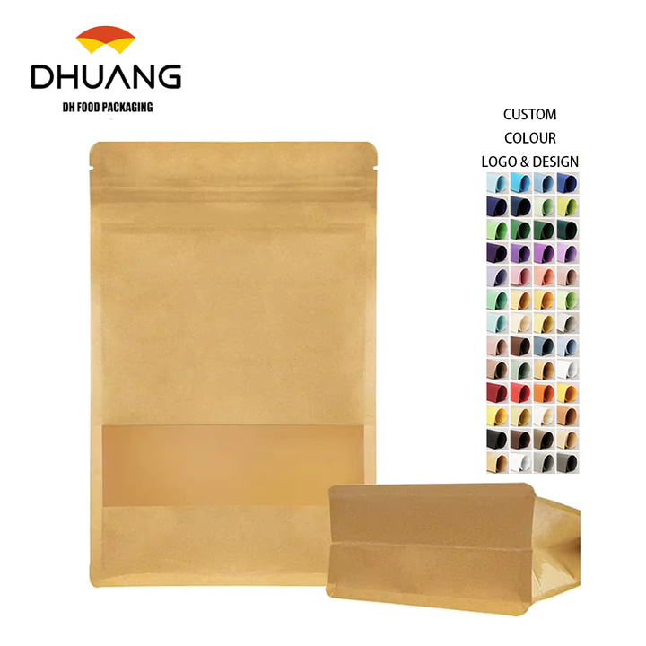 Reusable Zip Lock Seal and Matte clear Window Bag Food Storage Bag for Sandwiches Dried Fruits Custom Bread Bags