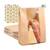 50 Bread Bags with Window for Storing Bread Cookies and Snacks 50 Sealable Stickers Custom Bread Bags