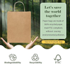 Bulk Brown Kraft Paper Bags with Handles Sturdy Retail Shopping Bags for Small Business Party Favor Birthday Wedding Craft Bags