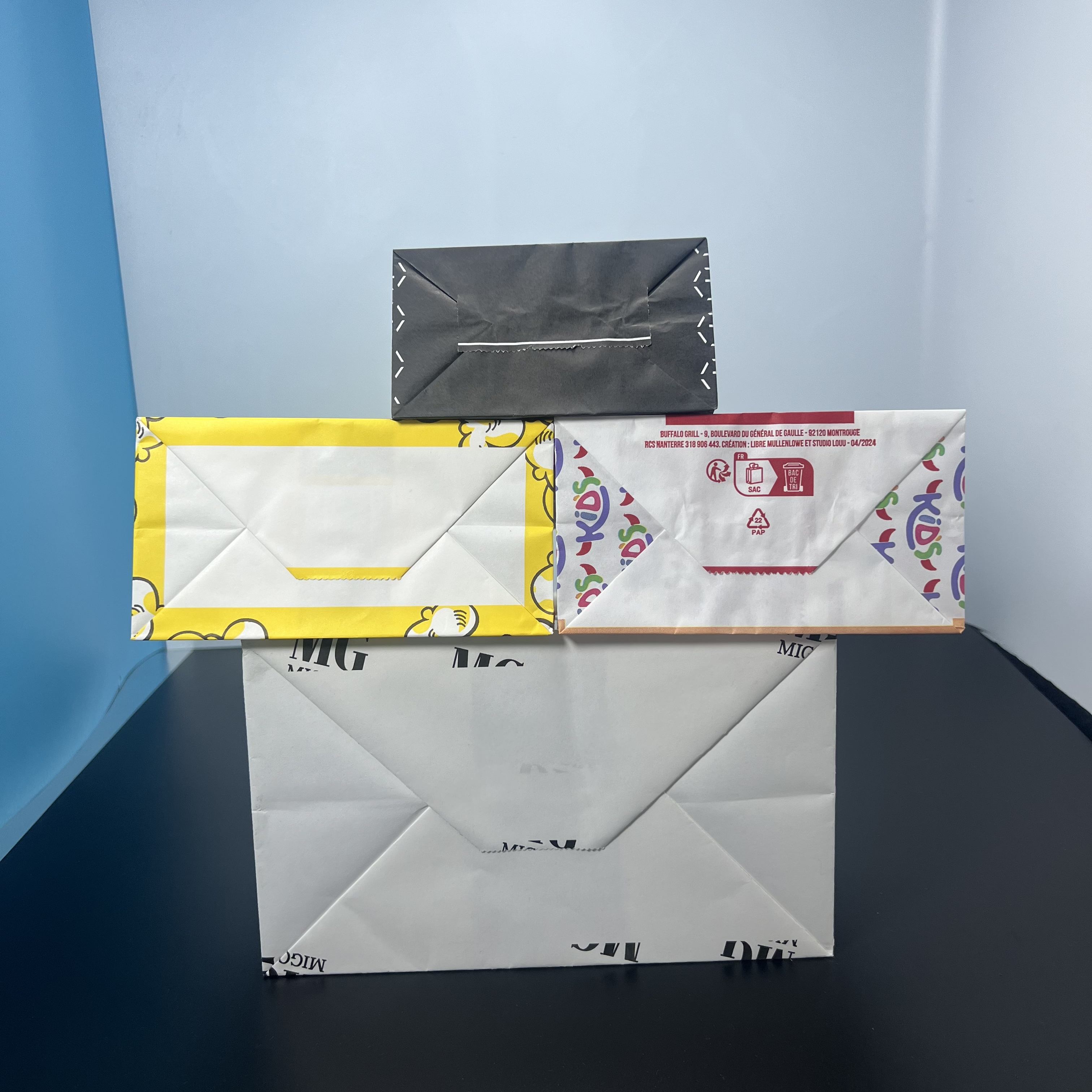 Wholesale Fat-proof sealed Popcorn Paper Bag Kraft Paper Food Hot Seal Candy Bag Snack Packaging Color Oil-proof Paper Bag