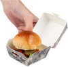 Hamburger Box Disposable Confeit Paper Takeout Box with Hinged Lid, Perfect for Mini Burgers or Desserts Food Box