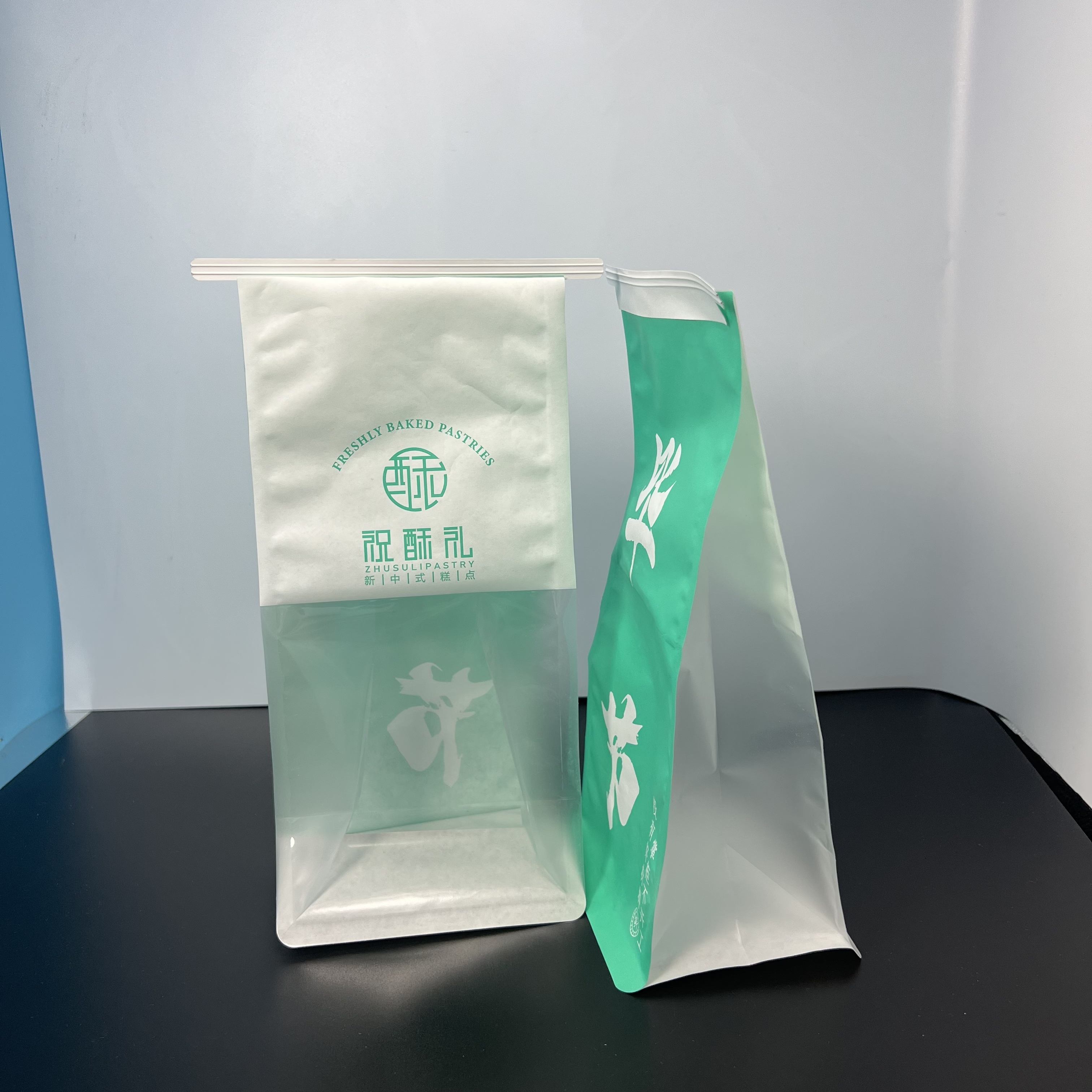 Custom Baking Bread Paper Bag Bread Toast Brown White Wire sealed Kraft Paper Window Bag Custom Bread Bags