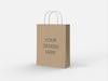 Paper Bags with Handles Custom-sized with Patterned Labels Suitable for Retail Shopping Bags and Other Uses Shopping Bags