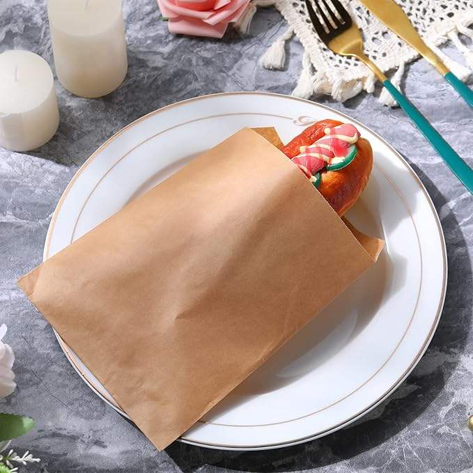 Oil-proof Food Packaging Paper Bag Made of Kraft Paper Suitable for Baking Food Grade Oil-proof Paper Bag