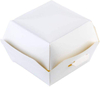 Mini Burger Box Disposable White Paper Takeout Box with Hinged Lid, Perfect for Appetizers or Desserts Burger Box