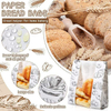 Packages Bread Bag with Window Sourdough Bread Bag with Label Seal Sticker for Food Storage Custom Bread Bags