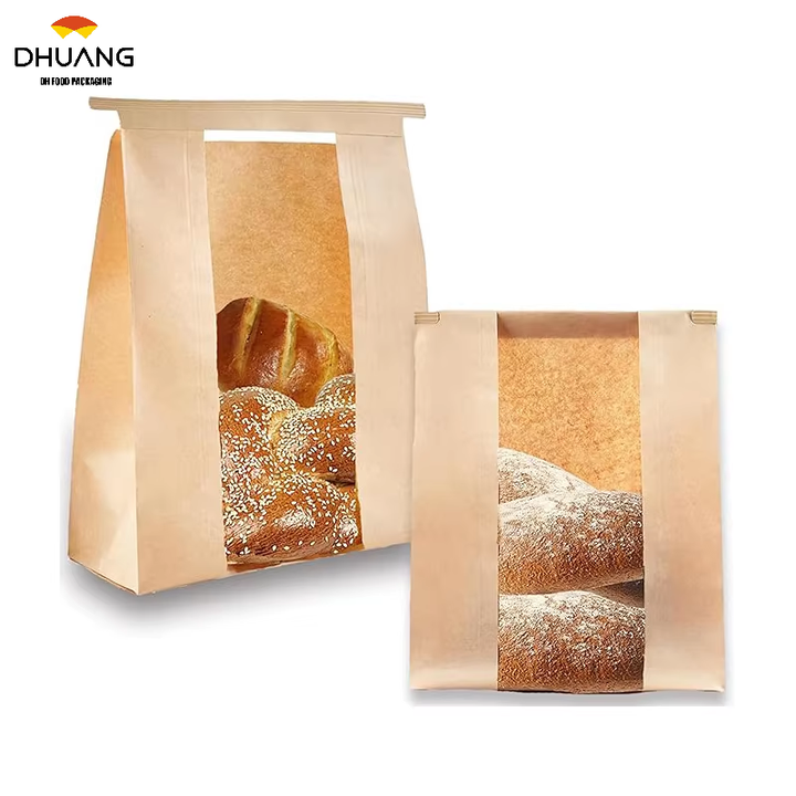 Customizable LOGO Pattern Homemade Bread Bag with windows Yeast Storage Custom Bread Bags