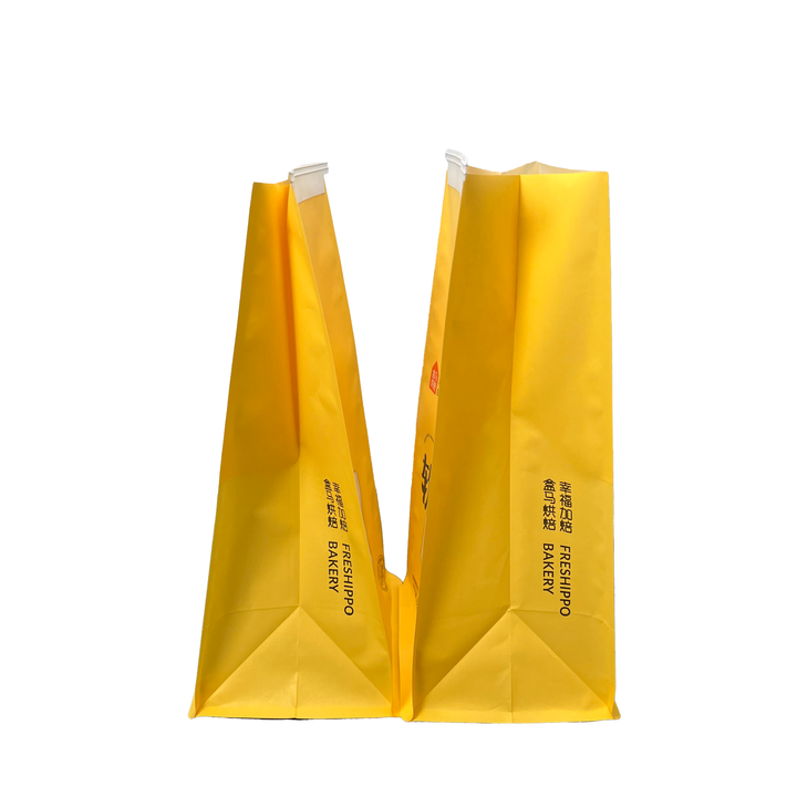 Brown Paper Bread Bag with Window Sealable Tin TAB Locking Baking Bag Coffee Bean Cookies CUSTOM Bread Bags