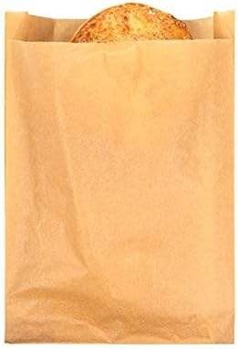 Custom-Made Recyclable Kraft Paper Bags Wood Pulp Material for Ready-To-Wrap Baked Bread Use Oil-proof Paper Bag