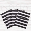 Gift Shopping Striped Black Paper Retail Party Boutique Grocery Store Custom Paper Bags