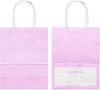 Medium Kraft Paper Gift Bags with Handles-Pastel Purple Offset Printed Logo Recycled Materials for Crafts
