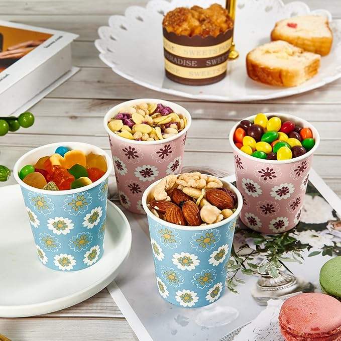 Colored Disposable Paper Cups Are Suitable for Travel Parties and Various Activities Paper Cup