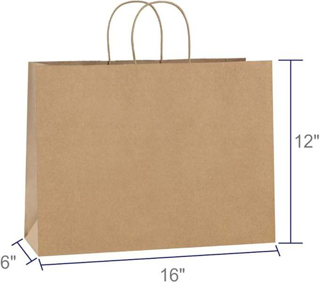 Medium Size Kraft Paper Gift Bags with Handles Brown Shopping Bags for Small Businesses Parties Retail Kraft Gift Bags Bulk