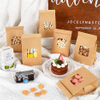 Small Kraft Paper Bread Bags with Window Tin Tag Cookie and Pastry Bags for Food Packing for Logo Promotion CUSTOM Bread Bags