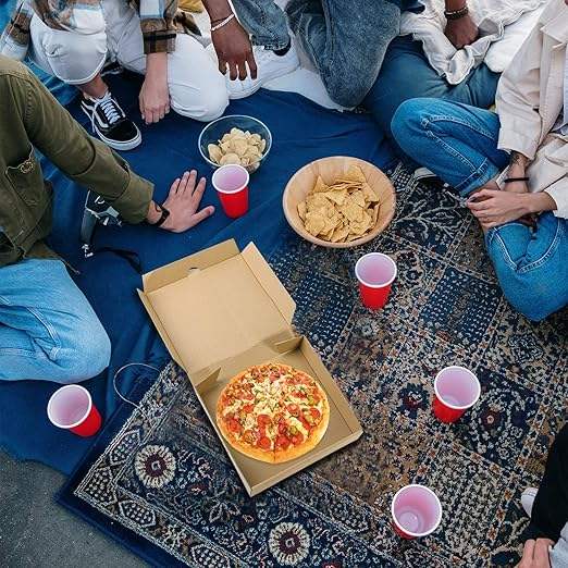 Kraft Corrugated Takeout Cardboard Box Takeout Food Container Pizza Cake Cookies Food Packaging Custom Pizza Box