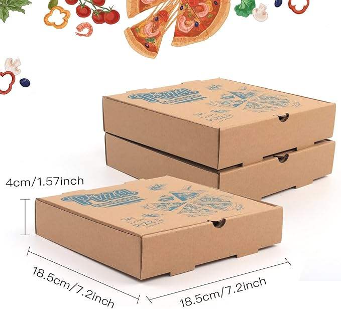 Cardboard Disposable Kraft Corrugated Pizza Delivery Food Delivery Gift for Cakes Pizza Cookies CUSTOM Pizza Box