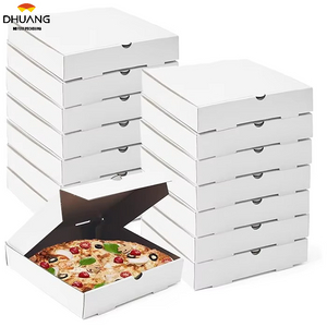 White Kraft Paper Corrugated Pizza Box for Small Pizzas Cookies Cakes Custom Pizza Boxs