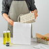 Food Container Durable Takeout Box Disposable Plaid Paper Rectangular for Takeout or Picnic Food Box