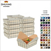 Food Container Durable Takeout Box Disposable Plaid Paper Rectangular for Takeout or Picnic Food Box