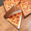 Pizza Box Clamshell Pizza Slice Container - Greaseproof Label Lock Kraft Paper Single Recyclable Custom Pizza Boxs
