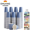 Navy Floral Disposable Paper Cups for Hot/Cold Beverages Stylish Coffee Cups for Parties Picnics Travel Events