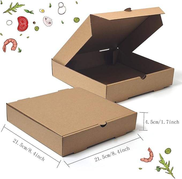 Brown Kraft Corrugated Mini Pizza Box for Personal Small Pizzas Custom Pizza Boxs