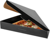 Pizza Box Clamshell Pizza Slice Container - Oil Proof Label Lock Black Paper for Restaurants and Cafes Custom Pizza Boxs