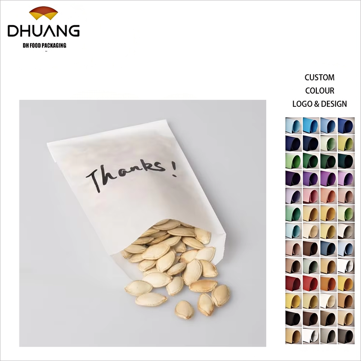 Customizable LOGO Plain Paper Bags and Paper Envelopes for Packaging Popcorn and Cookies Food Products Oil-proof Paper Bag