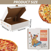 White Kraft Corrugated Pizza Cardboard Food Container Delivery Box Pizza Cake Cookies Custom Pizza Boxs