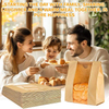 Brown Paper Bread Bags with Windows Gravure Printing Zippered and Self-Adhesive Seal for Round Custom Bread Bags