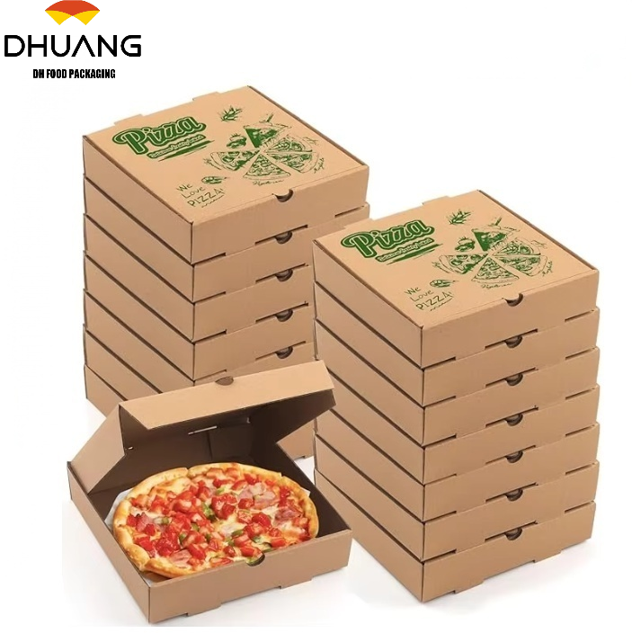 Disposable Pizza Box Corrugated Paper Pizza Delivery Packaging Food Packaging Pizza Box Custom