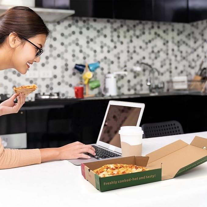 High Quality White Pizza Box for Homemade Pizzas Crafts Custom Logo Corrugated & Cardboard Foil Specification Custom Pizza Boxs