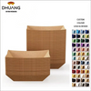 Pound Paper Food Trays Disposable Mini Paper Food Boats Small Kraft Paper Snack Dessert Tacos Food Trays
