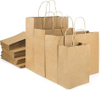 Biodegradable Compostable Leakproof Food Grade Flat Bottom Brown Kraft Paper Bag Lunch Bags for Food Cookies Sandwiches