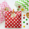 Custom Printed Paper Bags Bright Gold Color for Candy Buffet Cookies and Pastries Oil-proof Paper Bag