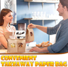 200 Bread Bags with Window Paper Cowhide with Tin Tie Lock Coffee Beans Snacks Bread and Candy Custom Bread Bags