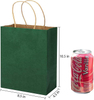 For Forest Green Kraft Paper Bag Gift Lunch Party Packing Candy Bag with Ribbon for Promotions Shopping Bag