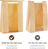 50 Windowed Bread Bags for Sourdough Sandwich Cookies with Tin TAB Lock Custom Bread Bags