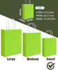 Small Kraft Paper Gift Bag with Handles Different Green Colors Multiple Uses with Custom Logo Shopping Bag