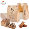 with Window Brown Paper Bread Bag for Bread Packaging Storage Label Seal for Cookies Sandwich Custom Bread Bags