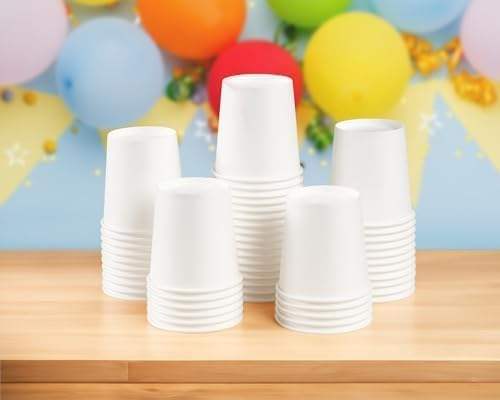 100 Count Biodegradable Paper Hot Cups PE Paint Coat Custom Single Wall for Food Packaging Noodles Includes Paper