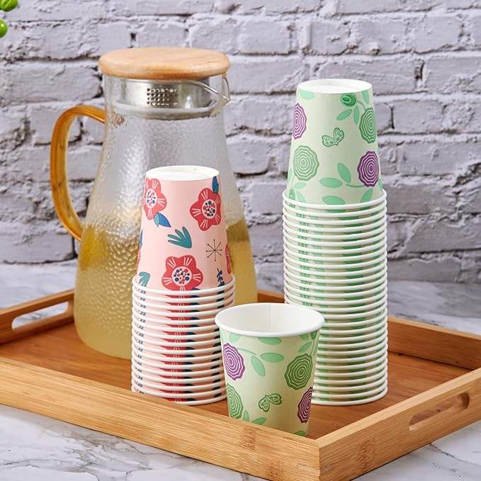 600 Packs 5 Oz Paper Colored Disposable Bathroom Small Gargle Espresso Cups Party Picnic Travel Custom Paper Cups