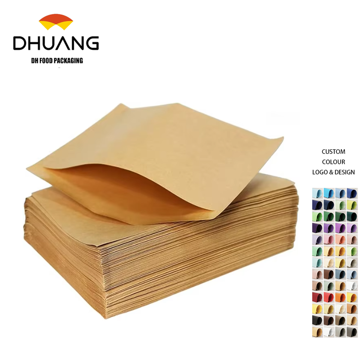 Sandwich Candy Paper Bag Brown Paper Packaging for Snacks and Cookies for Sandwiches and Candies Oil-proof Paper Bag
