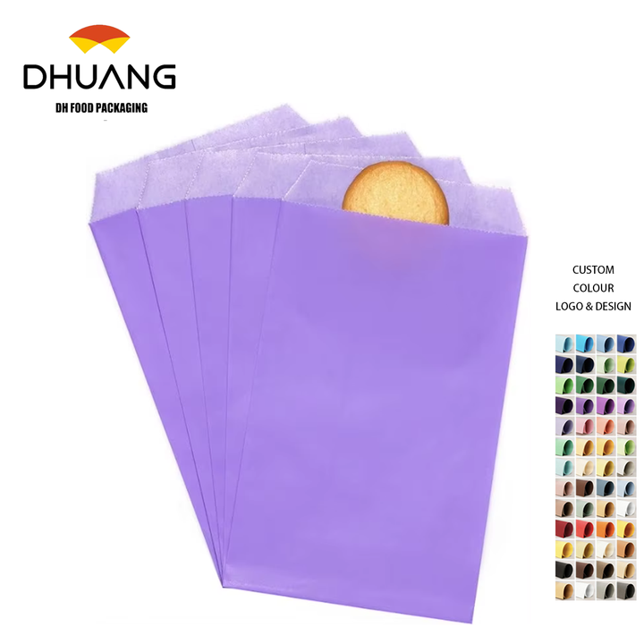 Paper Bag Custom Size Made of Cowhide Paper Used for Storing Food Bread and Biscuits Oil-proof Paper Bag
