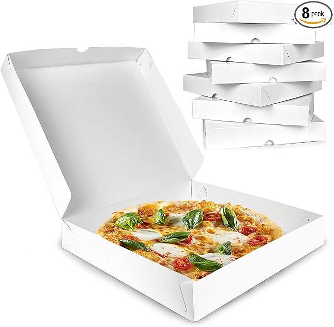 White Pizza Box for Homemade Pizzas and Crafts Homemade Cookies Taco Custom Pizza Boxes