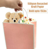 Pink Kraft Paper Bags with Handles 100% Recycled for Weddings Birthdays Parties-Commercial Retail Shopping Bag