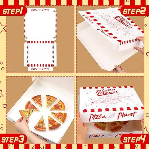 Pizza Planet Large Suitable for Pizza Cake Food Party Decorations Small Gift Decorations Custom Pizza Boxs