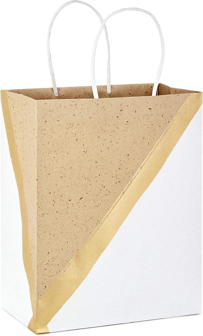 Brown Kraft Paper Gift Bags for Easter Birthdays Mother's Day Weddings Graduations Baby Showers Bridal Showers Care Packages