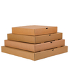 Printed Logo Greaseproof Recyclable Kraft Paper Budget-Friendly Takeout Packaging for Small Businesses Custom Pizza Boxes