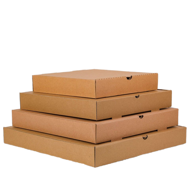 Printed Logo Greaseproof Recyclable Kraft Paper Budget-Friendly Takeout Packaging for Small Businesses Custom Pizza Boxes